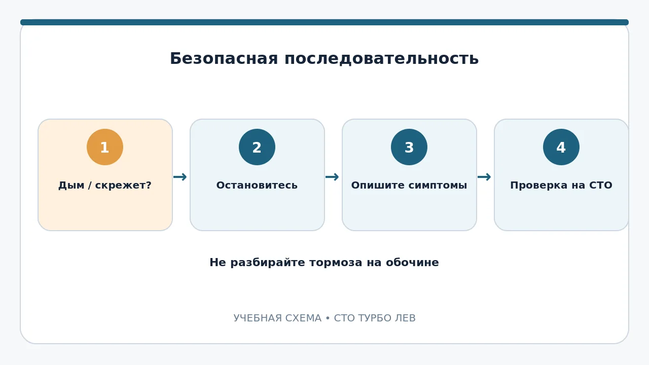 Учебная схема безопасного порядка диагностики
