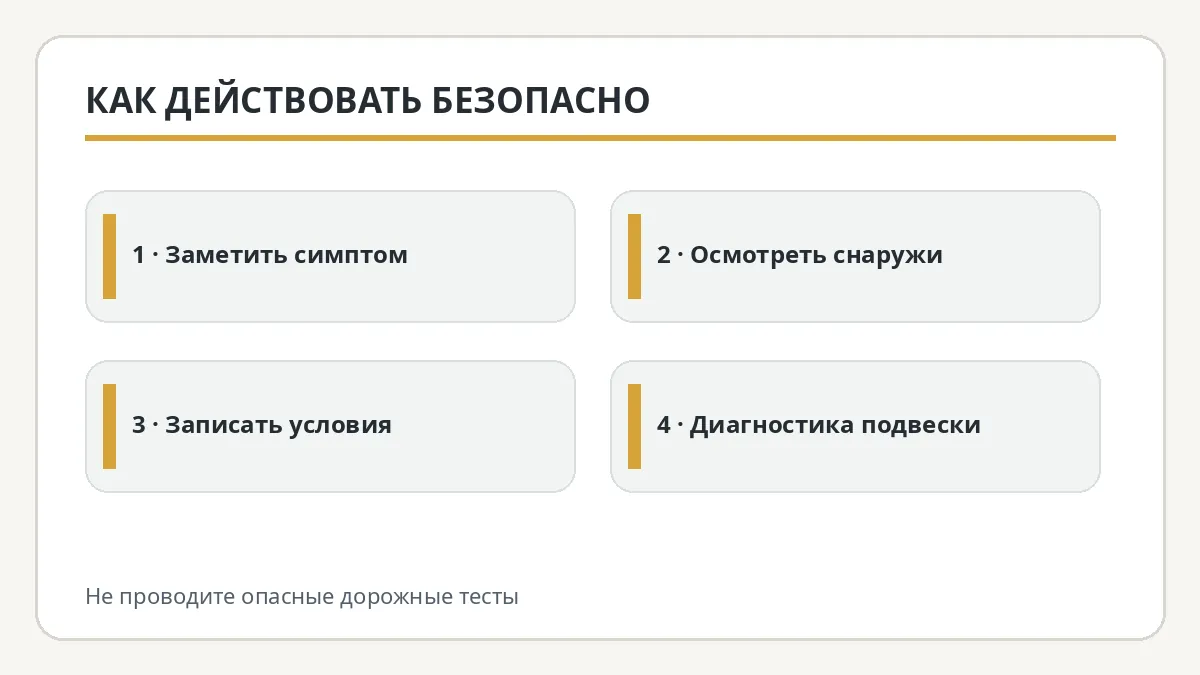 Четыре безопасных шага от симптома до диагностики подвески