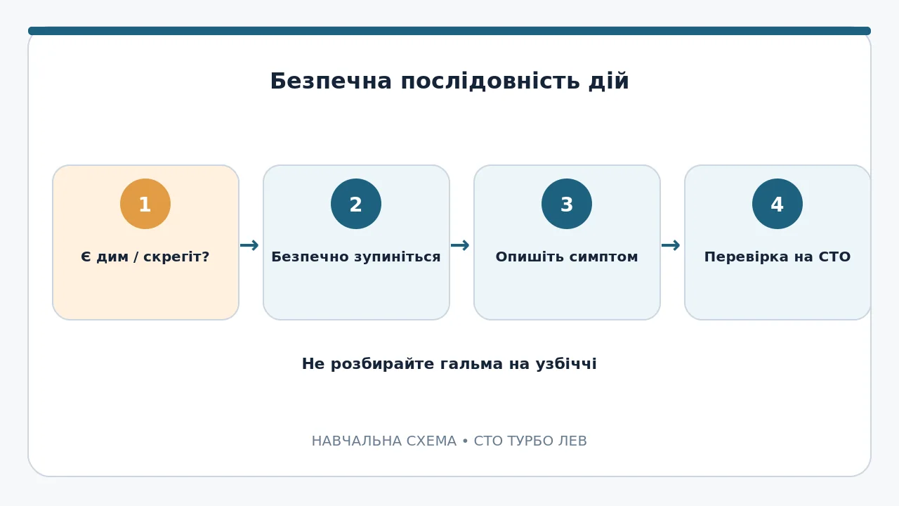 Навчальна схема послідовності безпечної діагностики