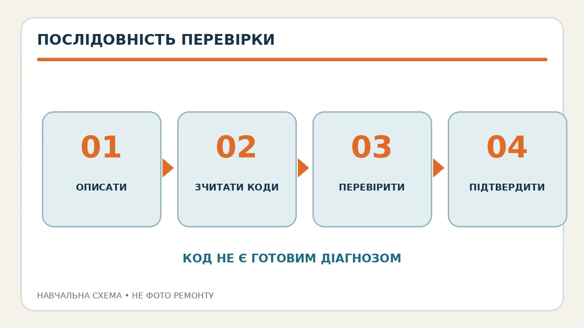 Навчальна схема послідовності діагностики нерівної роботи двигуна