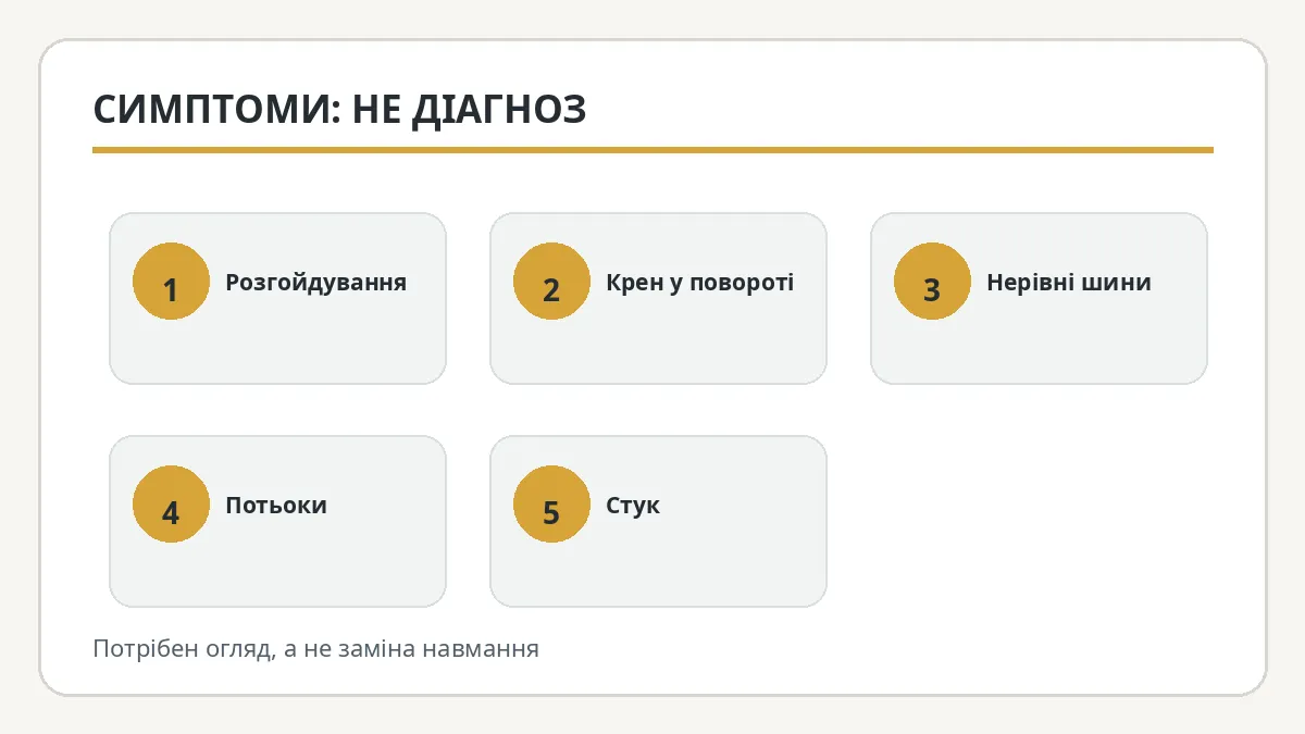 П’ять можливих ознак несправності амортизаторів, які потребують перевірки